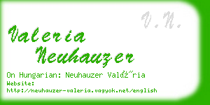 valeria neuhauzer business card